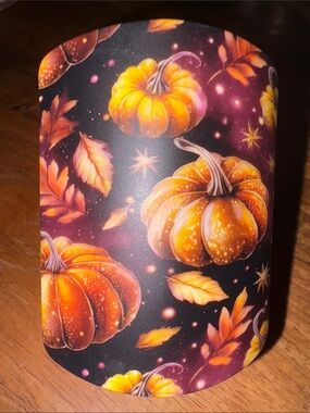 Yankee Candle Fall Black and Golden Orange Pumpkin Print ScentPlug Diffuser NWT